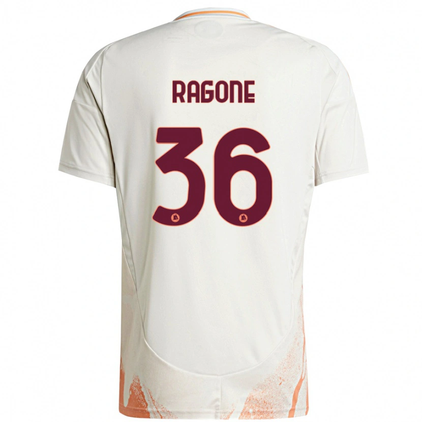 Danxen Hombre Camiseta Diego Ragone #36 Crema Blanco Naranja 2ª Equipación 2024/25 La Camisa México