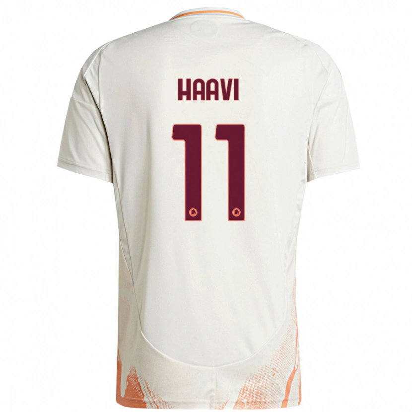 Danxen Hombre Camiseta Emilie Haavi #11 Crema Blanco Naranja 2ª Equipación 2024/25 La Camisa México