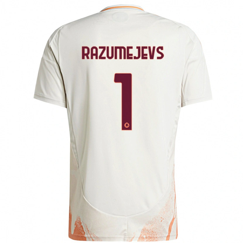 Danxen Hombre Camiseta Vladislavs Razumejevs #1 Crema Blanco Naranja 2ª Equipación 2024/25 La Camisa México