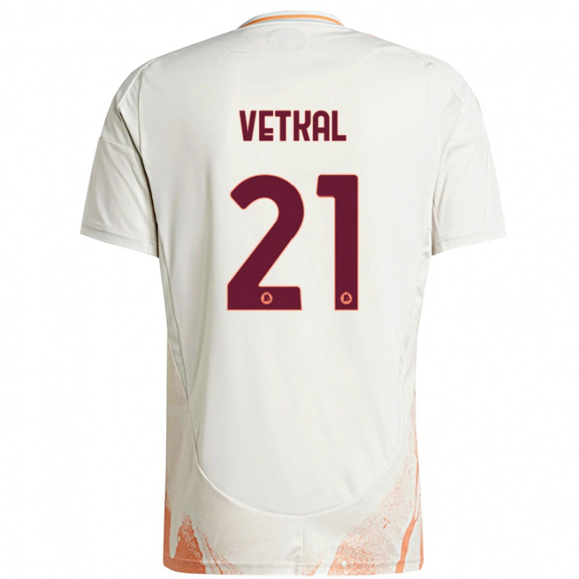 Danxen Hombre Camiseta Martin Vetkal #21 Crema Blanco Naranja 2ª Equipación 2024/25 La Camisa México