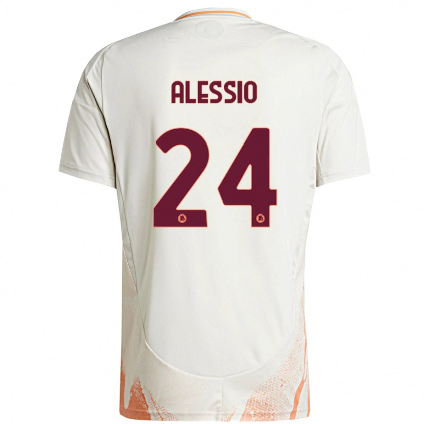 Danxen Hombre Camiseta Filippo Alessio #24 Crema Blanco Naranja 2ª Equipación 2024/25 La Camisa México