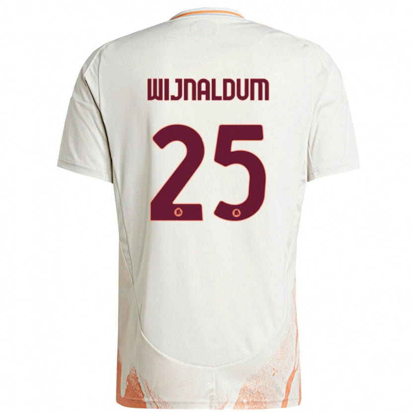 Danxen Hombre Camiseta Georginio Wijnaldum #25 Crema Blanco Naranja 2ª Equipación 2024/25 La Camisa México
