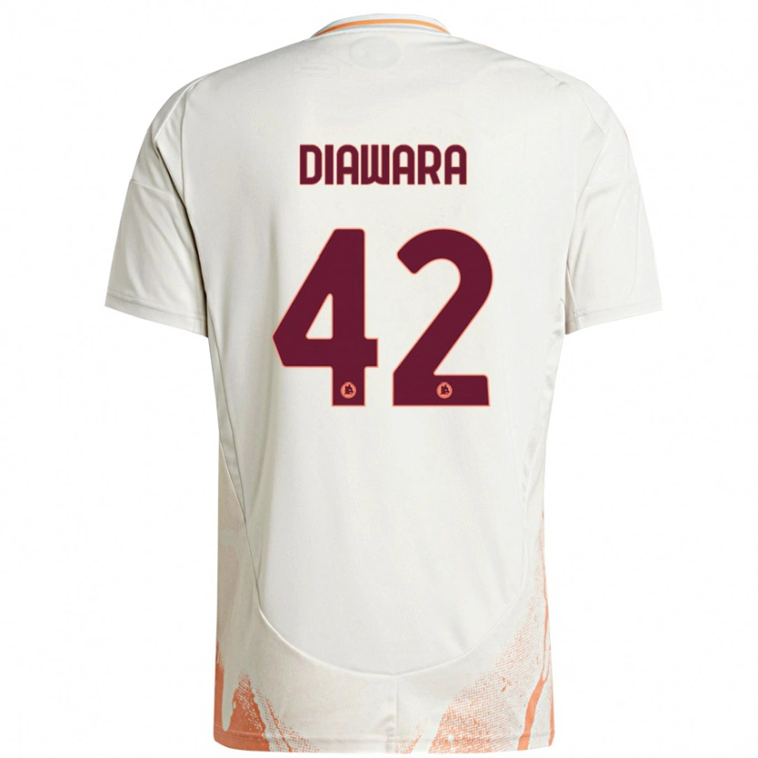 Danxen Hombre Camiseta Amadou Diawara #42 Crema Blanco Naranja 2ª Equipación 2024/25 La Camisa México