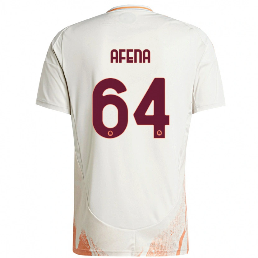 Danxen Hombre Camiseta Felix Afena-Gyan #64 Crema Blanco Naranja 2ª Equipación 2024/25 La Camisa México