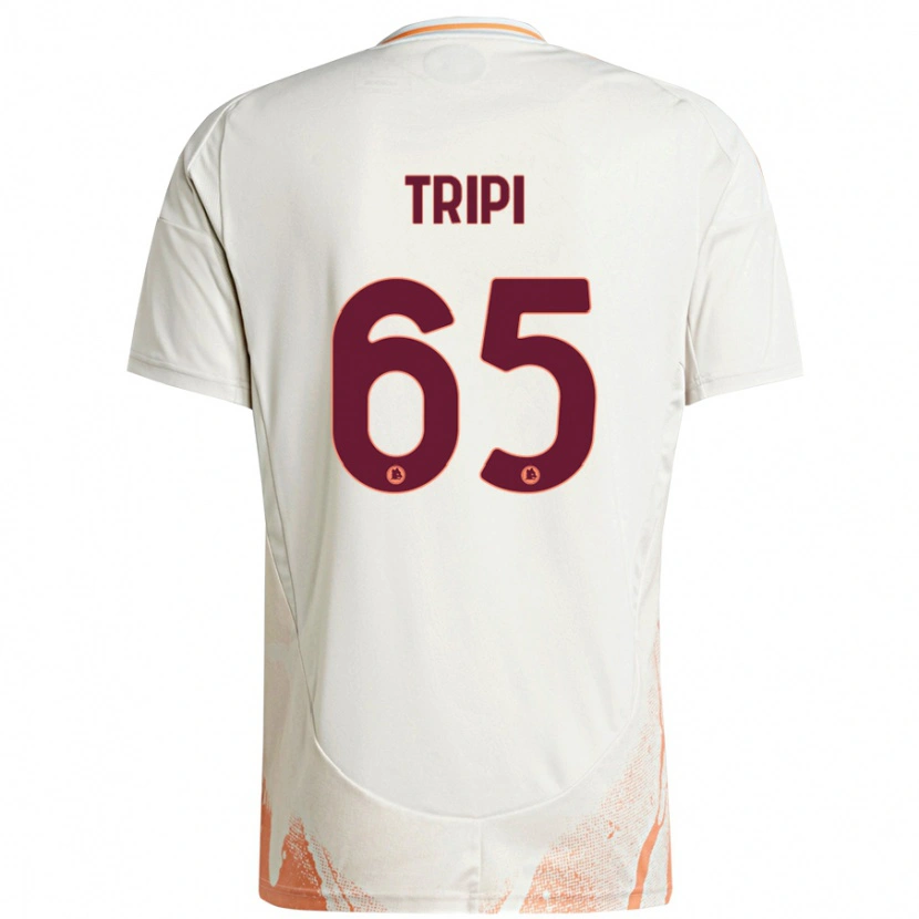 Danxen Hombre Camiseta Filippo Tripi #65 Crema Blanco Naranja 2ª Equipación 2024/25 La Camisa México