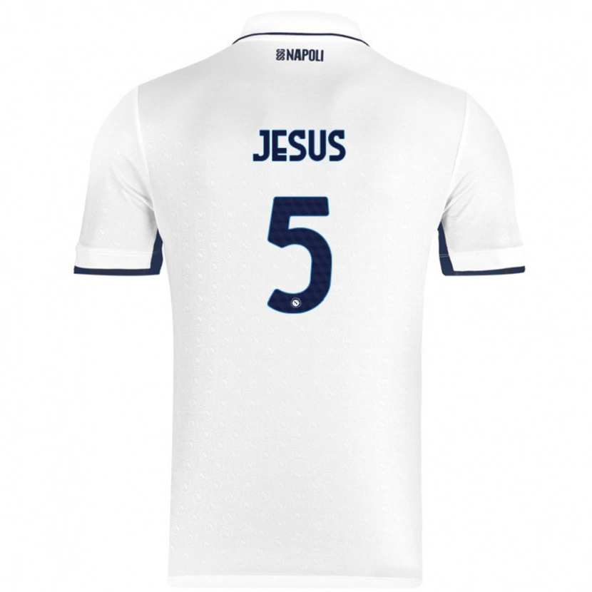 Danxen Hombre Camiseta Juan Jesus #5 Blanco Azul Real 2ª Equipación 2024/25 La Camisa México