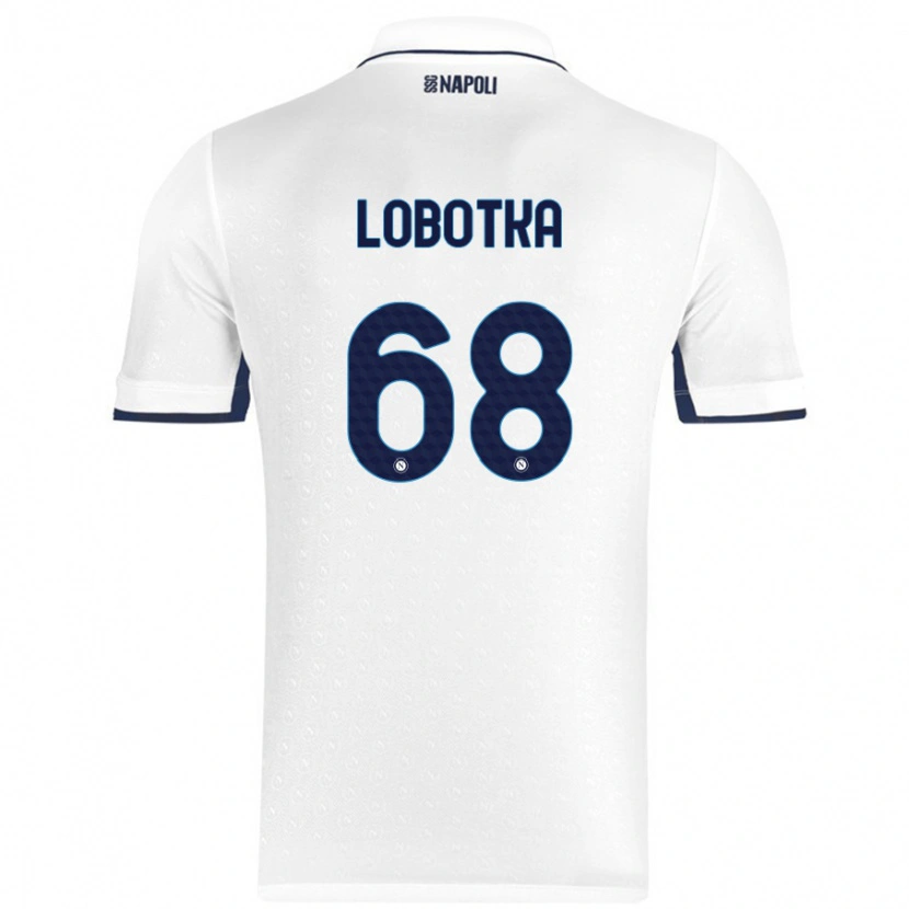Danxen Hombre Camiseta Stanislav Lobotka #68 Blanco Azul Real 2ª Equipación 2024/25 La Camisa México