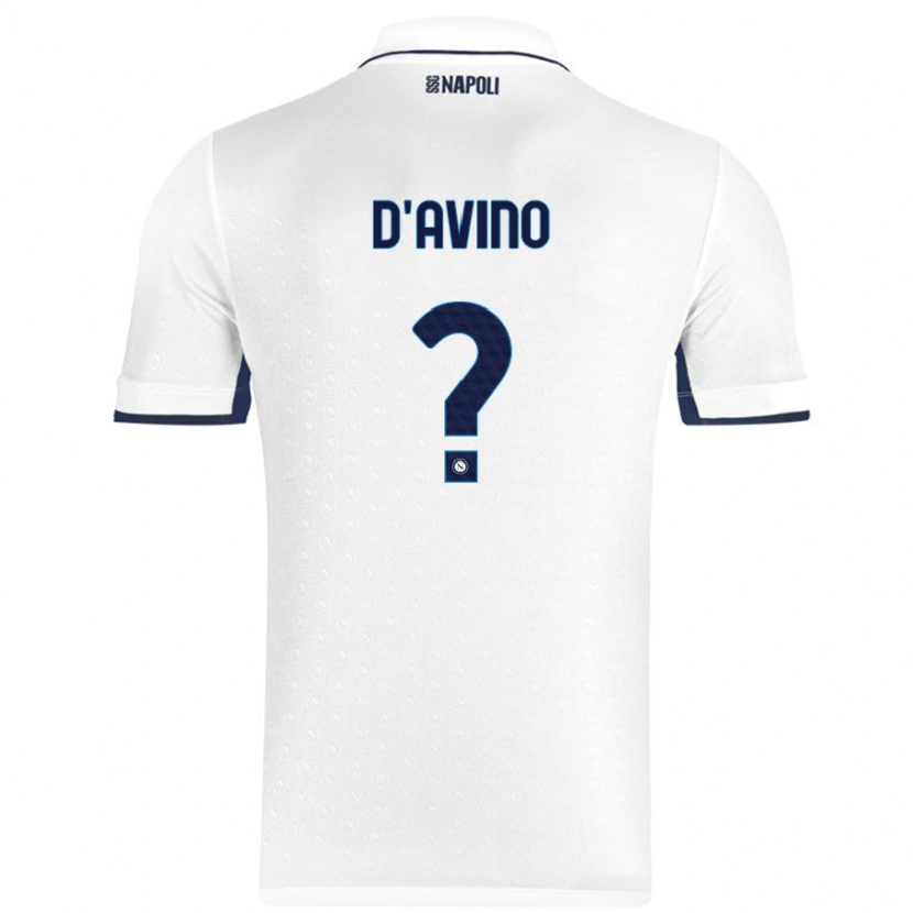 Danxen Hombre Camiseta Luigi D'avino #0 Blanco Azul Real 2ª Equipación 2024/25 La Camisa México