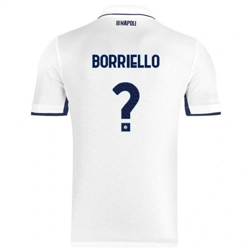 Danxen Hombre Camiseta Salvatore Borriello #0 Blanco Azul Real 2ª Equipación 2024/25 La Camisa México