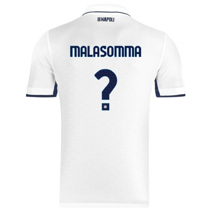 Danxen Hombre Camiseta Matteo Malasomma #0 Blanco Azul Real 2ª Equipación 2024/25 La Camisa México