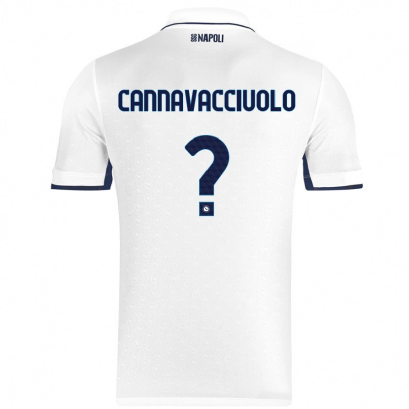 Danxen Hombre Camiseta Luigi Pio Cannavacciuolo #0 Blanco Azul Real 2ª Equipación 2024/25 La Camisa México