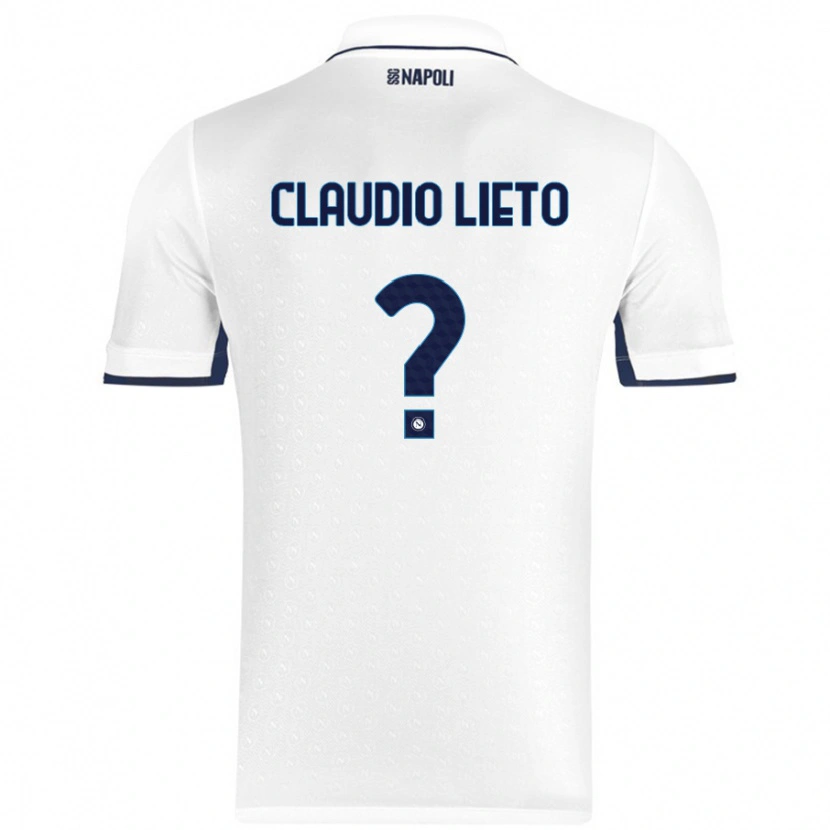 Danxen Hombre Camiseta Claudio Lieto #0 Blanco Azul Real 2ª Equipación 2024/25 La Camisa México