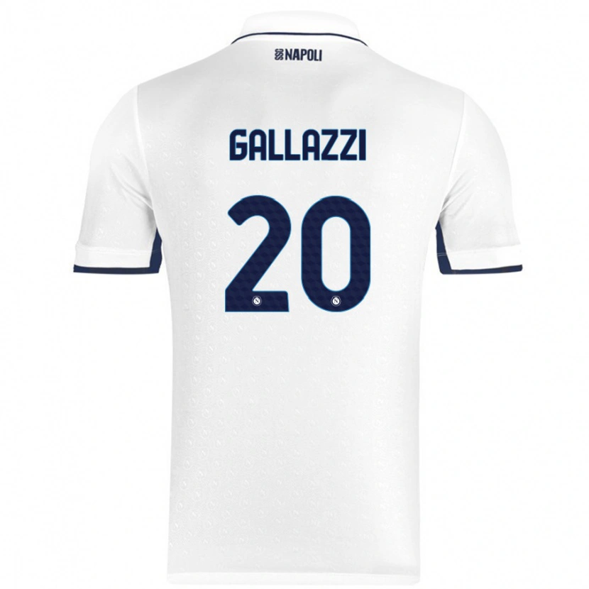 Danxen Hombre Camiseta Valentina Gallazzi #20 Blanco Azul Real 2ª Equipación 2024/25 La Camisa México