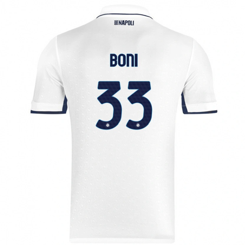 Danxen Hombre Camiseta Landry Boni #33 Blanco Azul Real 2ª Equipación 2024/25 La Camisa México