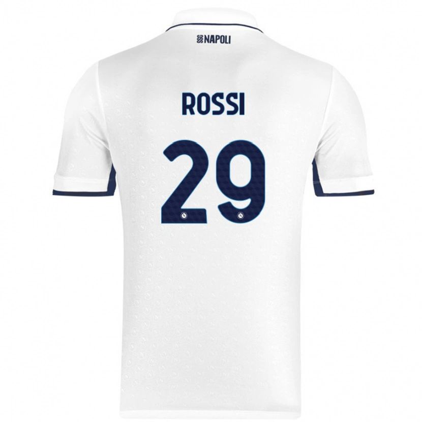 Danxen Hombre Camiseta Francesco Rossi #29 Blanco Azul Real 2ª Equipación 2024/25 La Camisa México