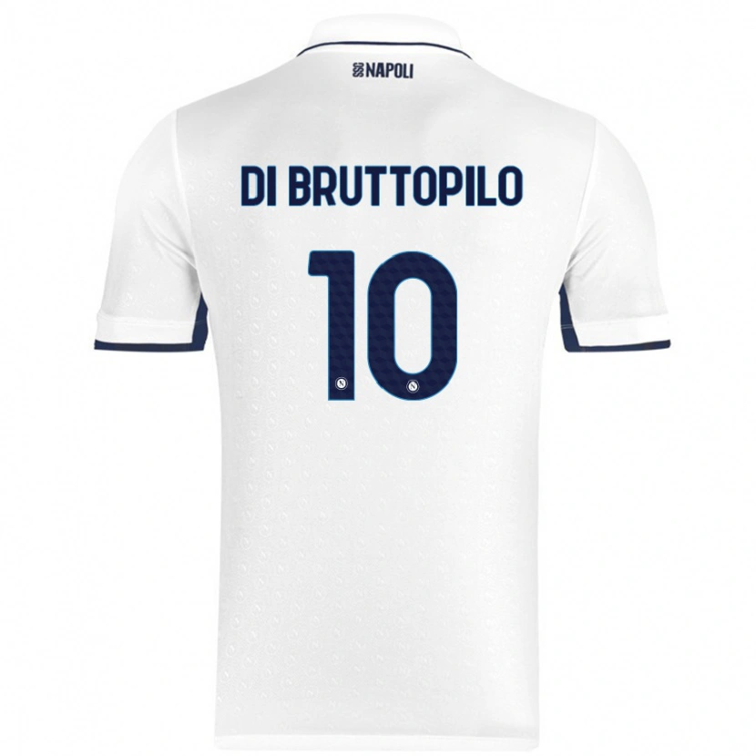 Danxen Hombre Camiseta Giuseppe Ambrosino Di Bruttopilo #10 Blanco Azul Real 2ª Equipación 2024/25 La Camisa México