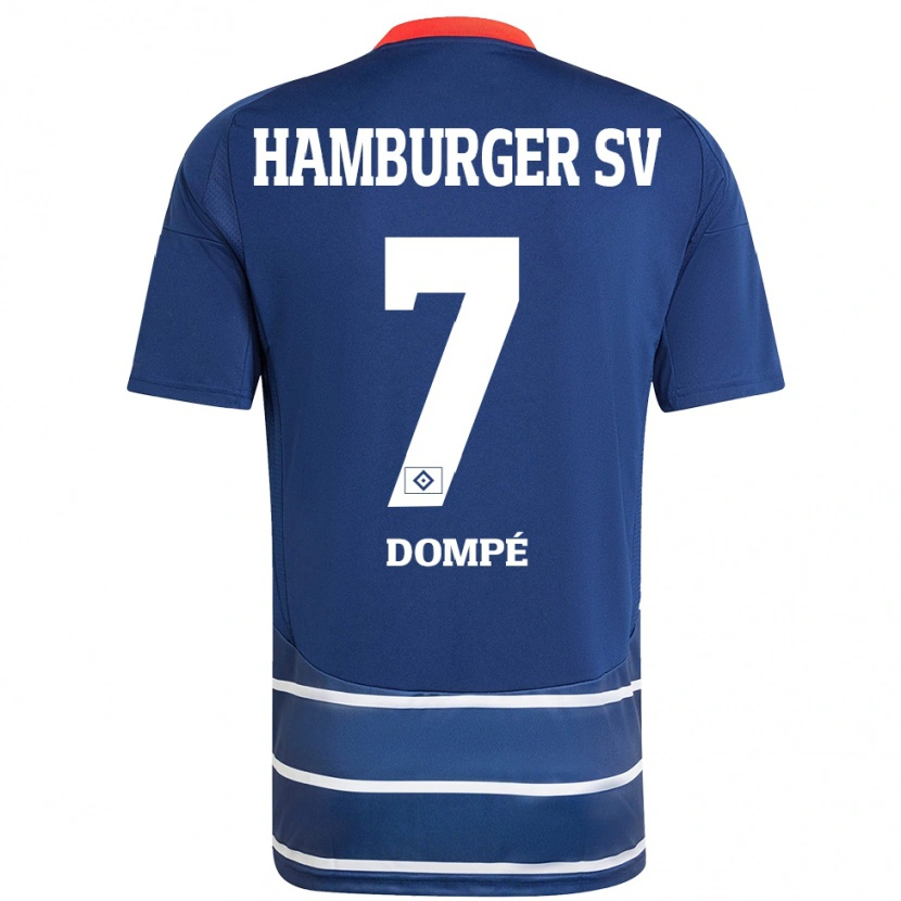 Danxen Hombre Camiseta Jean-Luc Dompé #7 Azul Oscuro 2ª Equipación 2024/25 La Camisa México