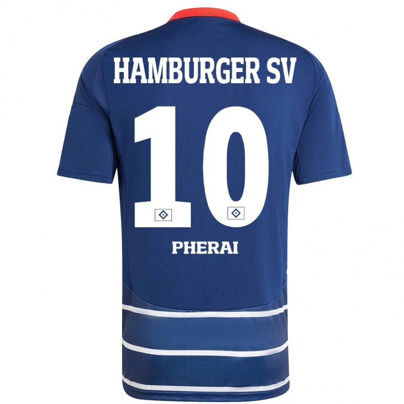 Danxen Hombre Camiseta Immanuel Pherai #10 Azul Oscuro 2ª Equipación 2024/25 La Camisa México