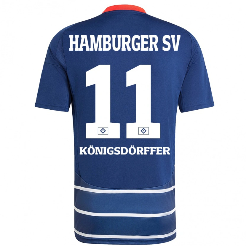 Danxen Hombre Camiseta Ransford Königsdörffer #11 Azul Oscuro 2ª Equipación 2024/25 La Camisa México