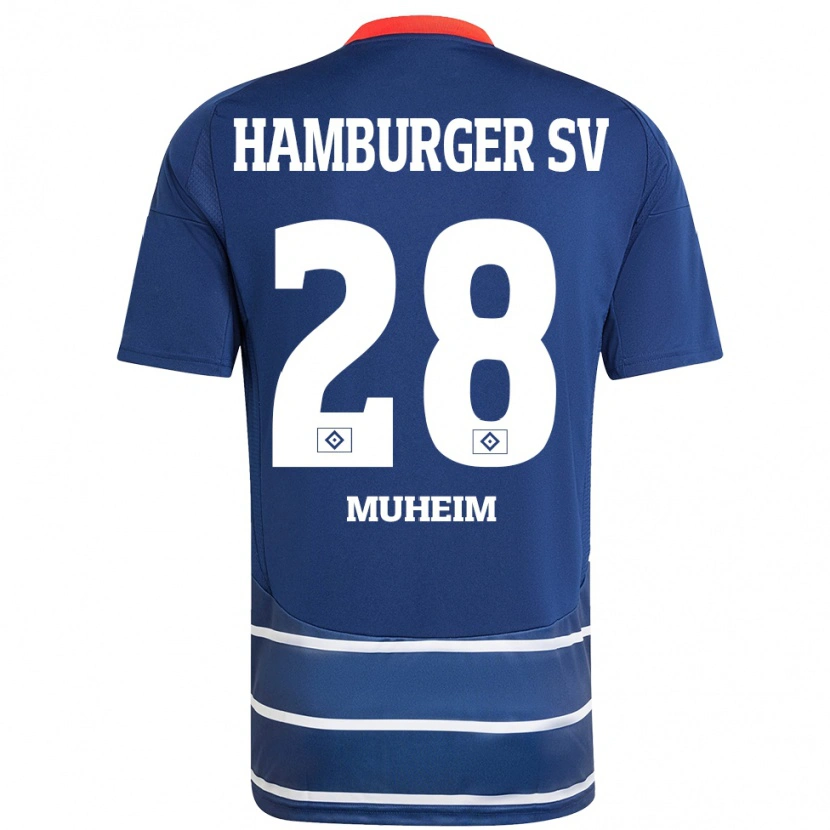 Danxen Hombre Camiseta Miro Muheim #28 Azul Oscuro 2ª Equipación 2024/25 La Camisa México