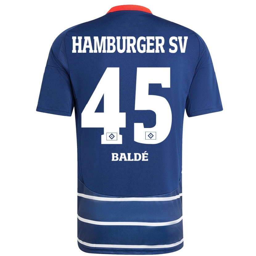 Danxen Hombre Camiseta Fabio Baldé #45 Azul Oscuro 2ª Equipación 2024/25 La Camisa México