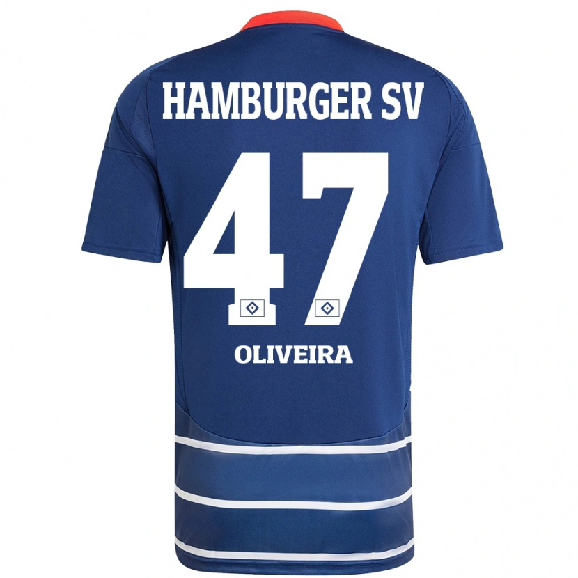 Danxen Hombre Camiseta Nicolas Oliveira #47 Azul Oscuro 2ª Equipación 2024/25 La Camisa México
