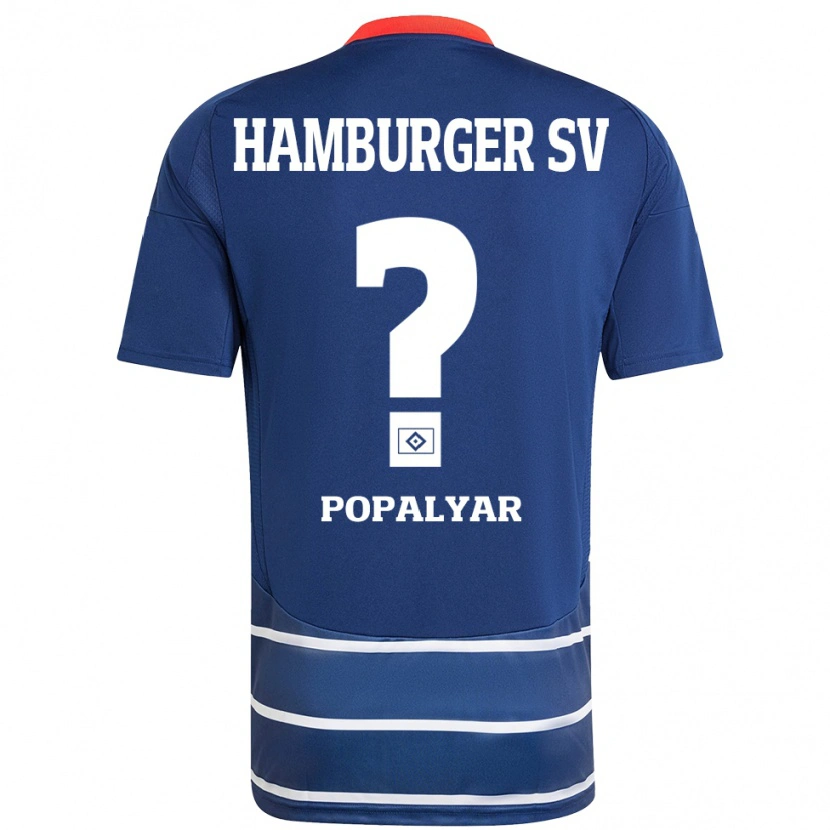 Danxen Hombre Camiseta Omer Popalyar #0 Azul Oscuro 2ª Equipación 2024/25 La Camisa México