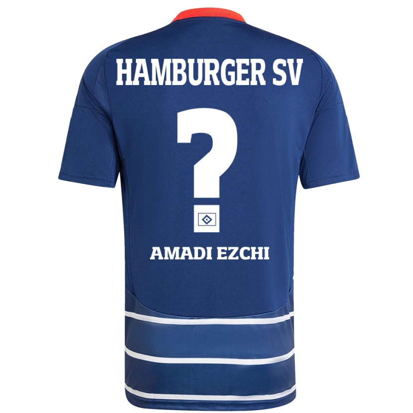 Danxen Hombre Camiseta Emmanuel Amadi Ezchi #0 Azul Oscuro 2ª Equipación 2024/25 La Camisa México
