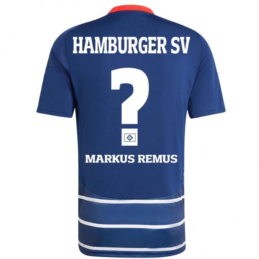 Danxen Hombre Camiseta Markus Remus #0 Azul Oscuro 2ª Equipación 2024/25 La Camisa México