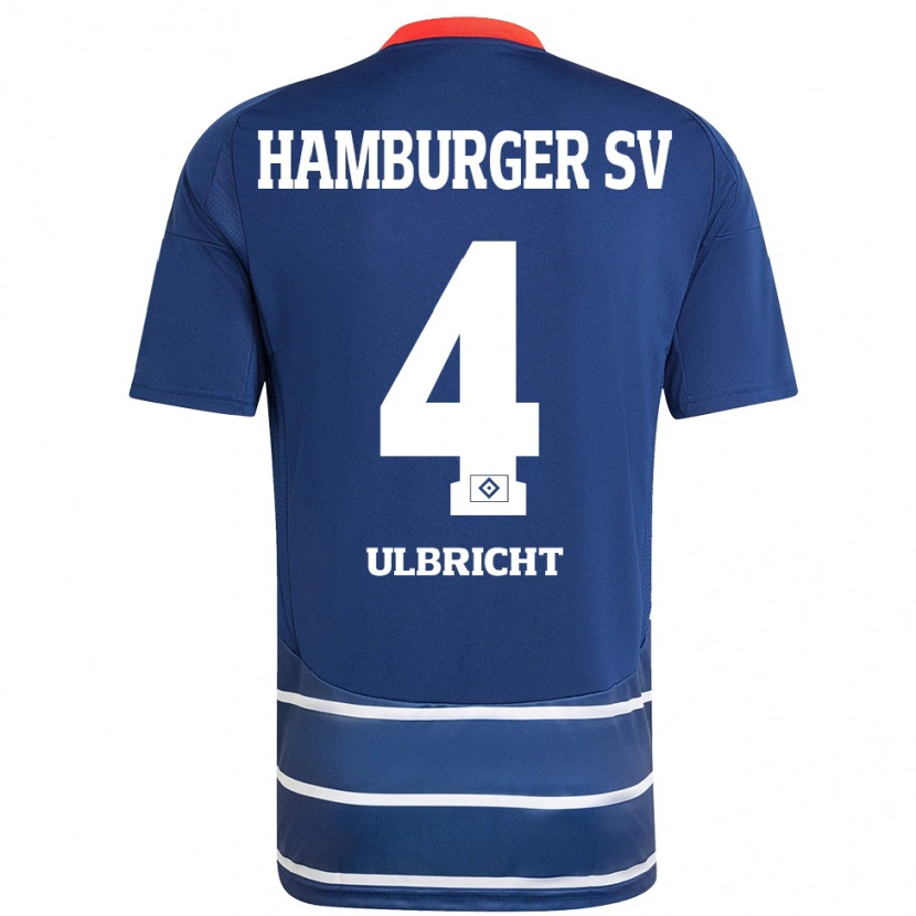 Danxen Hombre Camiseta Michael Ulbricht #4 Azul Oscuro 2ª Equipación 2024/25 La Camisa México