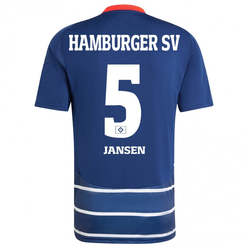 Danxen Hombre Camiseta Marcell Jansen #5 Azul Oscuro 2ª Equipación 2024/25 La Camisa México