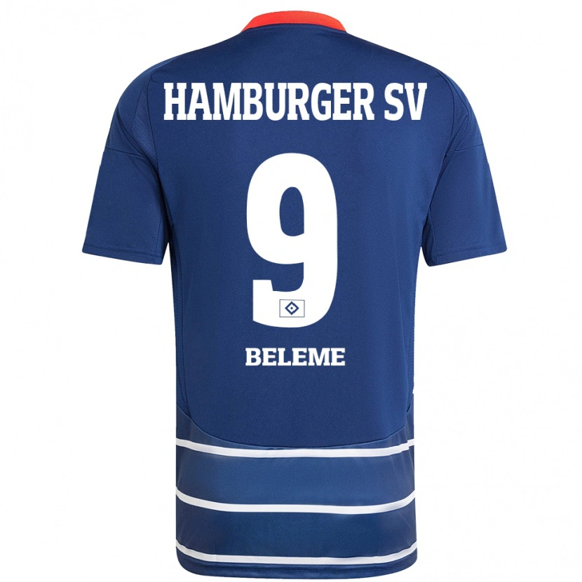 Danxen Hombre Camiseta Daouda Beleme #9 Azul Oscuro 2ª Equipación 2024/25 La Camisa México