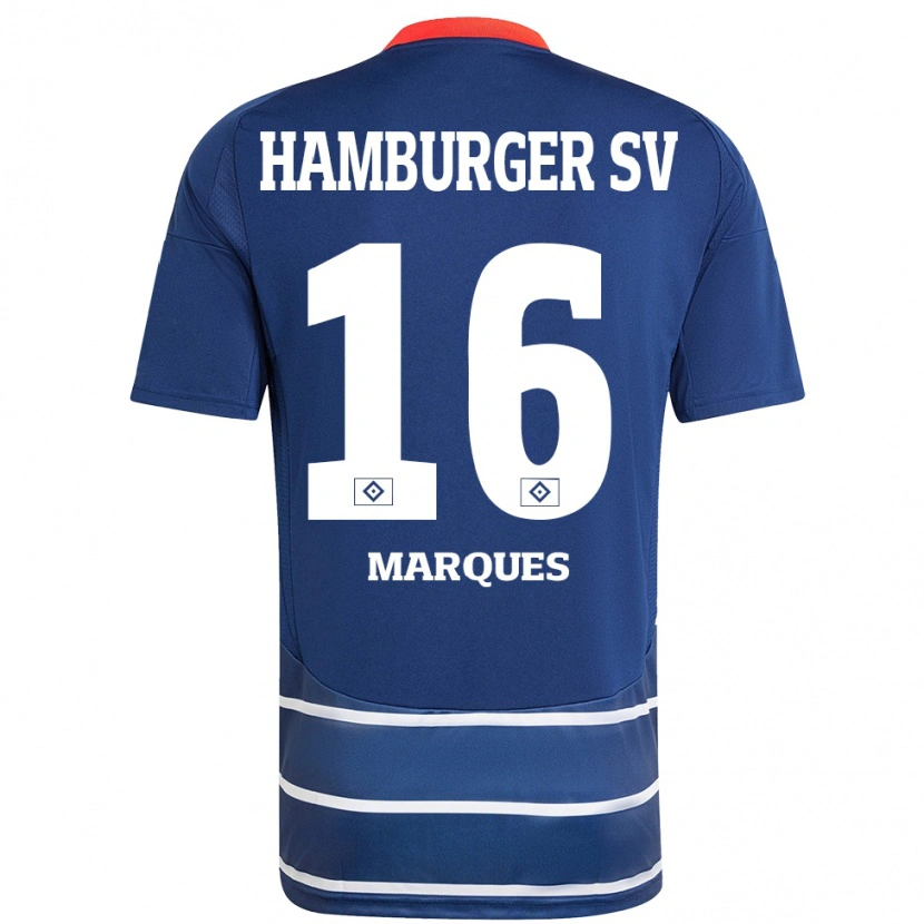 Danxen Hombre Camiseta Alex Da Graca Marques #16 Azul Oscuro 2ª Equipación 2024/25 La Camisa México