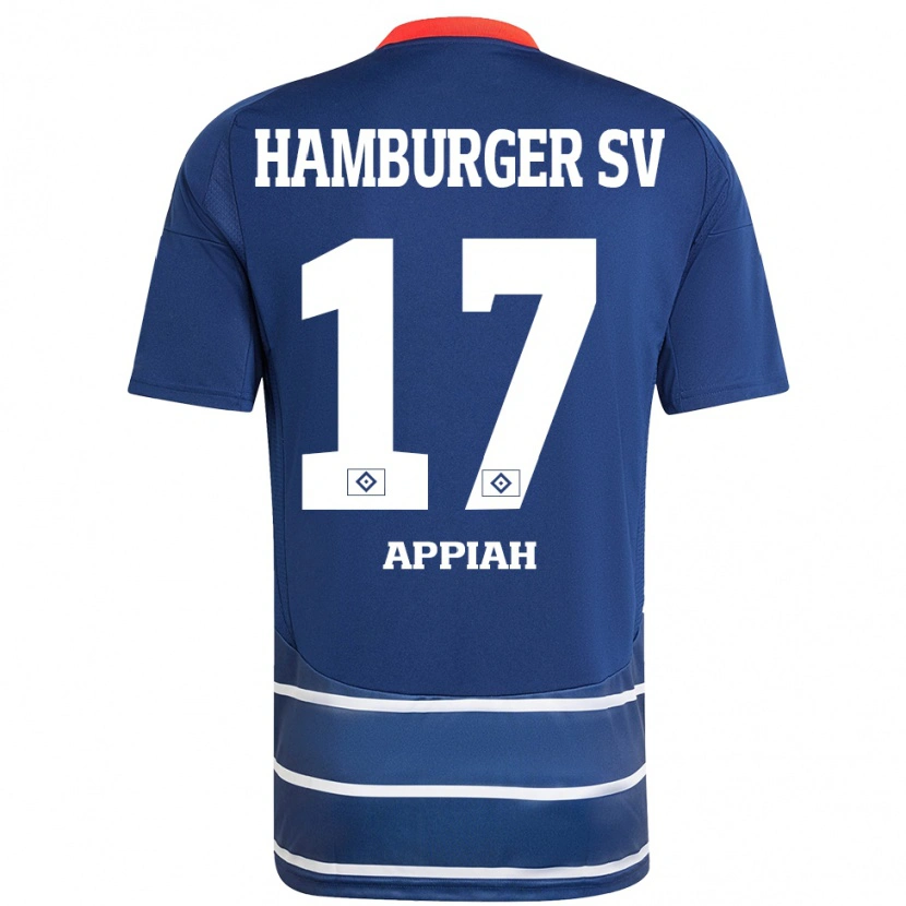 Danxen Hombre Camiseta Emmanuel Appiah #17 Azul Oscuro 2ª Equipación 2024/25 La Camisa México