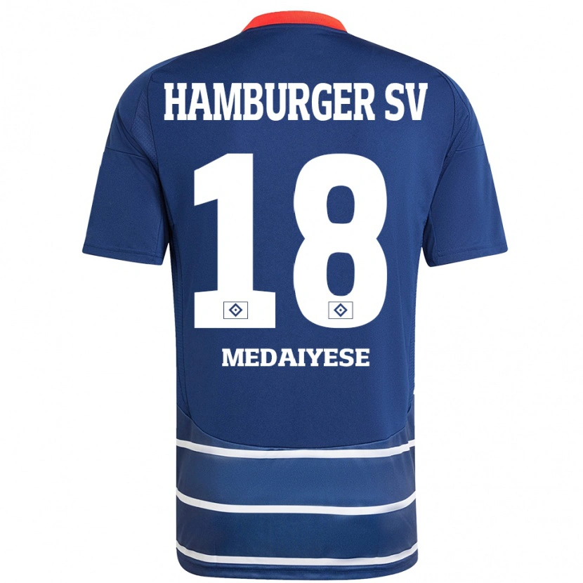 Danxen Hombre Camiseta Olamide Medaiyese #18 Azul Oscuro 2ª Equipación 2024/25 La Camisa México
