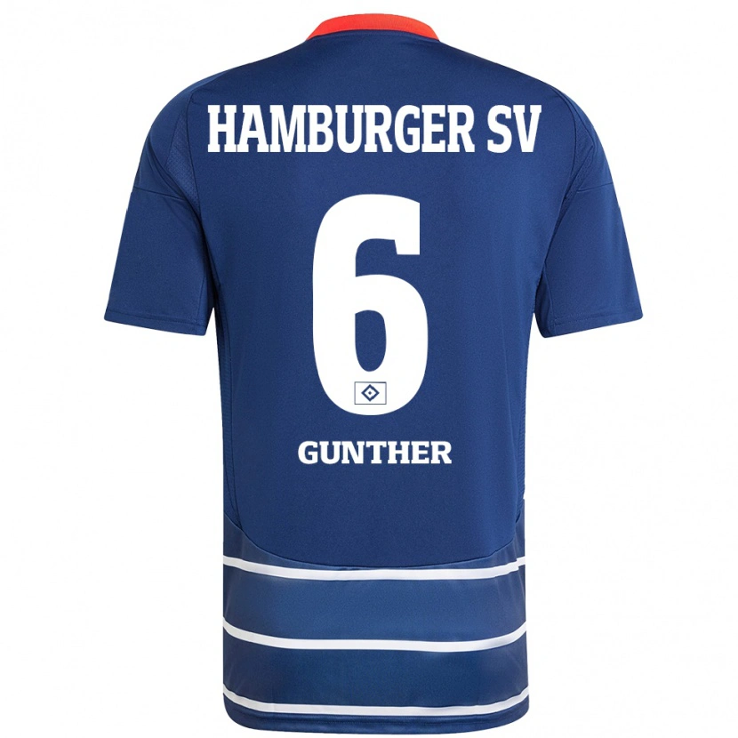 Danxen Hombre Camiseta Hannah Günther #6 Azul Oscuro 2ª Equipación 2024/25 La Camisa México