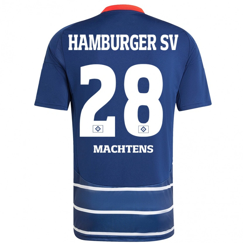 Danxen Hombre Camiseta Pauline Machtens #28 Azul Oscuro 2ª Equipación 2024/25 La Camisa México