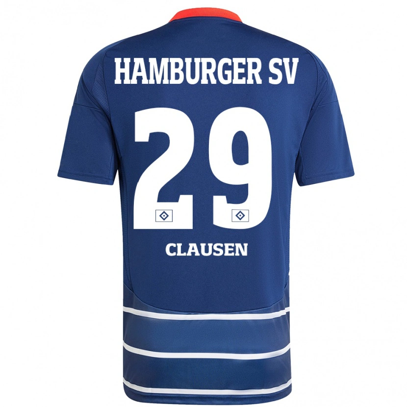 Danxen Hombre Camiseta Lina Clausen #29 Azul Oscuro 2ª Equipación 2024/25 La Camisa México
