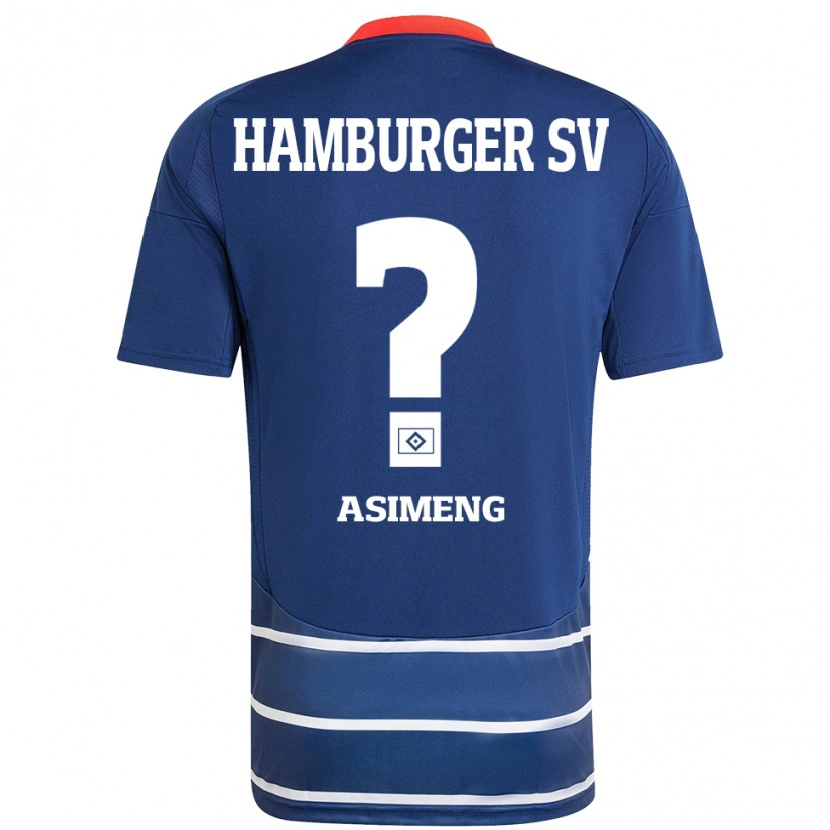 Danxen Hombre Camiseta Christopher Asimeng #0 Azul Oscuro 2ª Equipación 2024/25 La Camisa México