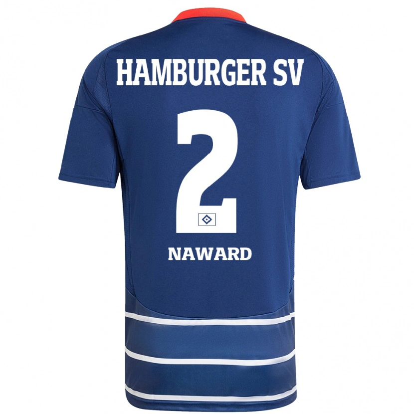Danxen Hombre Camiseta Lela-Celin Naward #2 Azul Oscuro 2ª Equipación 2024/25 La Camisa México