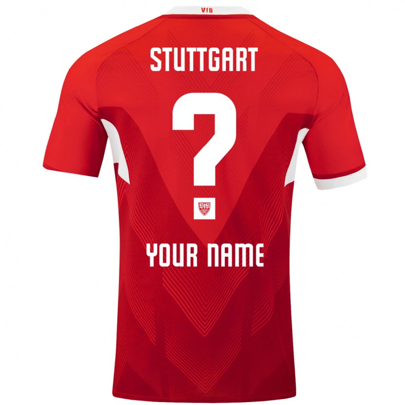 Danxen Hombre Camiseta Su Nombre #0 Rojo Blanco 2ª Equipación 2024/25 La Camisa México