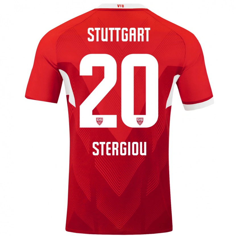 Danxen Hombre Camiseta Leonidas Stergiou #20 Rojo Blanco 2ª Equipación 2024/25 La Camisa México