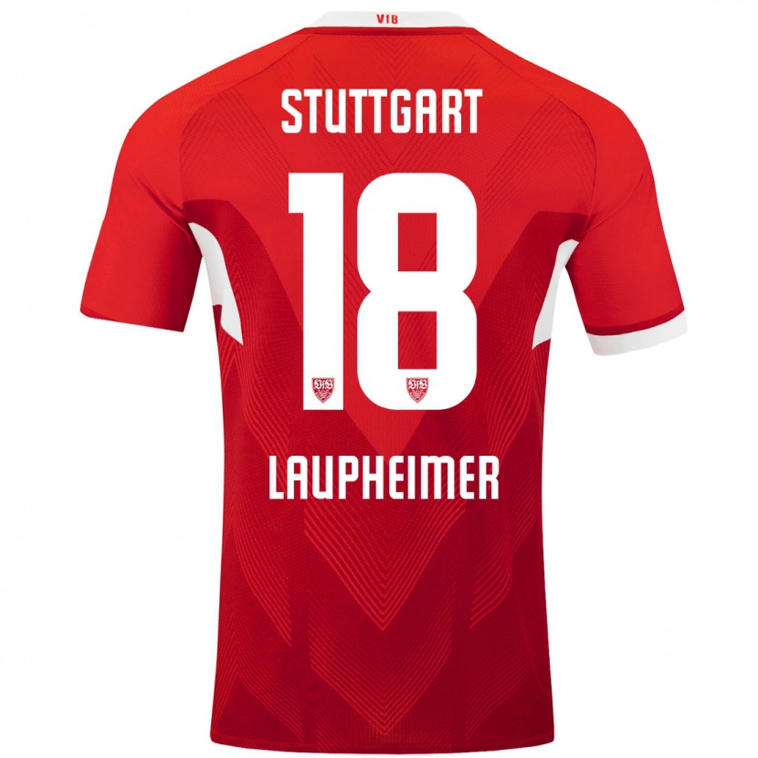 Danxen Hombre Camiseta Lukas Laupheimer #18 Rojo Blanco 2ª Equipación 2024/25 La Camisa México