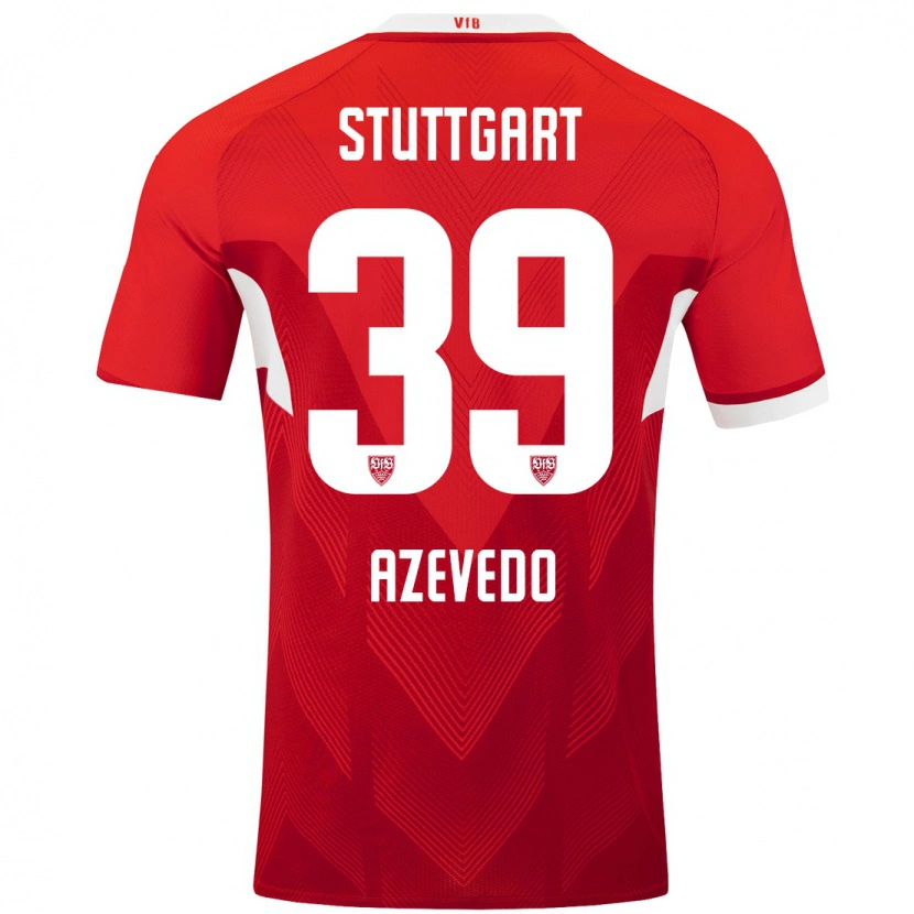 Danxen Hombre Camiseta Alexandre Azevedo #39 Rojo Blanco 2ª Equipación 2024/25 La Camisa México