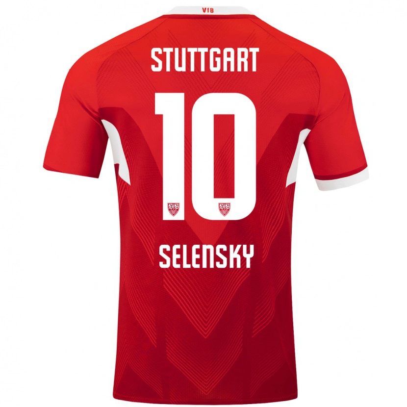 Danxen Hombre Camiseta Anja Selensky #10 Rojo Blanco 2ª Equipación 2024/25 La Camisa México