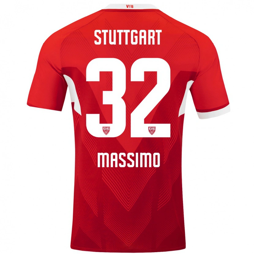 Danxen Hombre Camiseta Roberto Massimo #32 Rojo Blanco 2ª Equipación 2024/25 La Camisa México