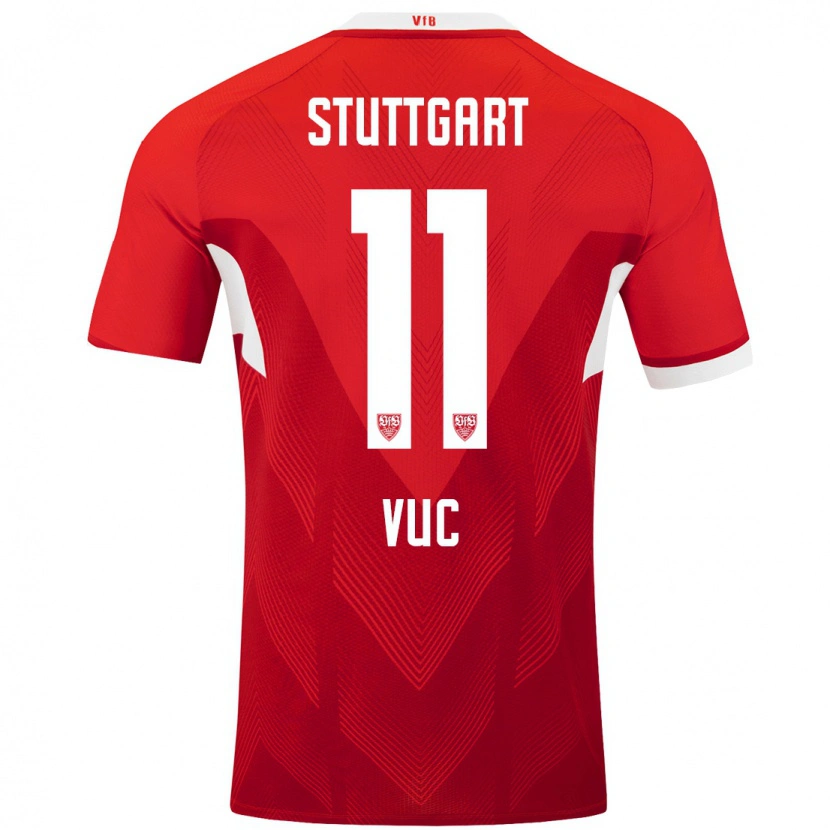 Danxen Hombre Camiseta Patrick Vuc #11 Rojo Blanco 2ª Equipación 2024/25 La Camisa México