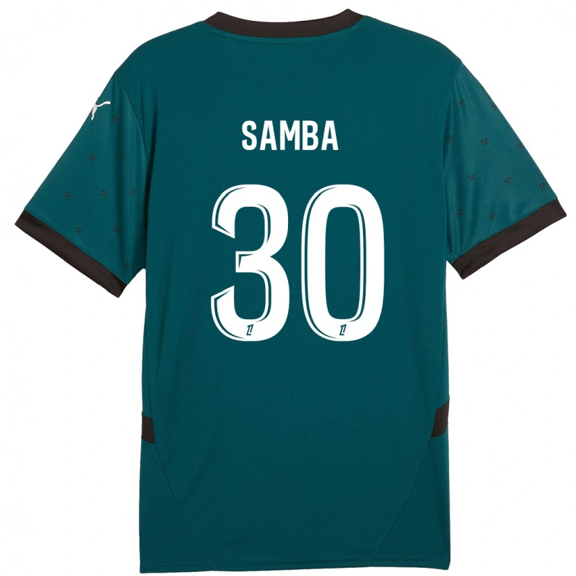 Danxen Hombre Camiseta Brice Samba #30 Verde Oscuro 2ª Equipación 2024/25 La Camisa México