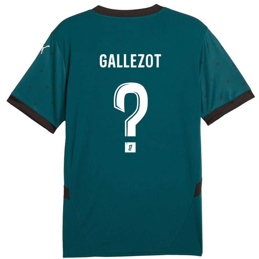 Danxen Hombre Camiseta Tim Gallezot #0 Verde Oscuro 2ª Equipación 2024/25 La Camisa México