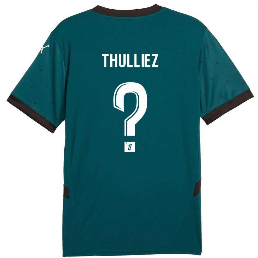 Danxen Hombre Camiseta Lucie Thulliez #0 Verde Oscuro 2ª Equipación 2024/25 La Camisa México